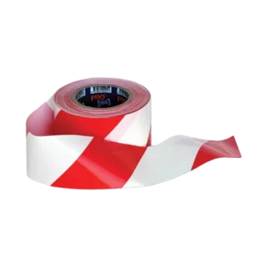 RED & WHITE BARRIER TAPE - 100m/ROLL