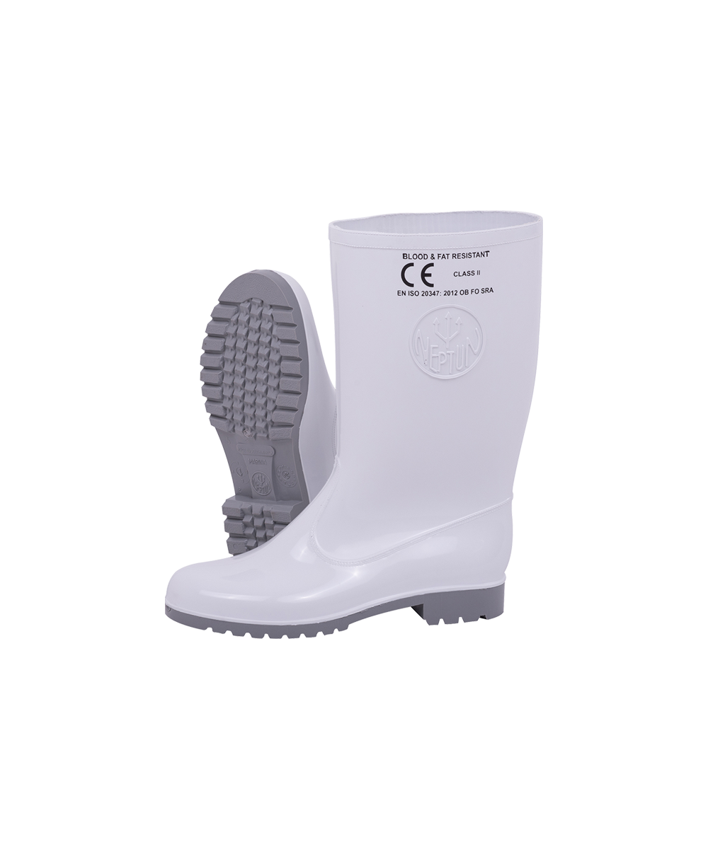 Women’s White/Grey Oil And Acid Resistant Gumboot